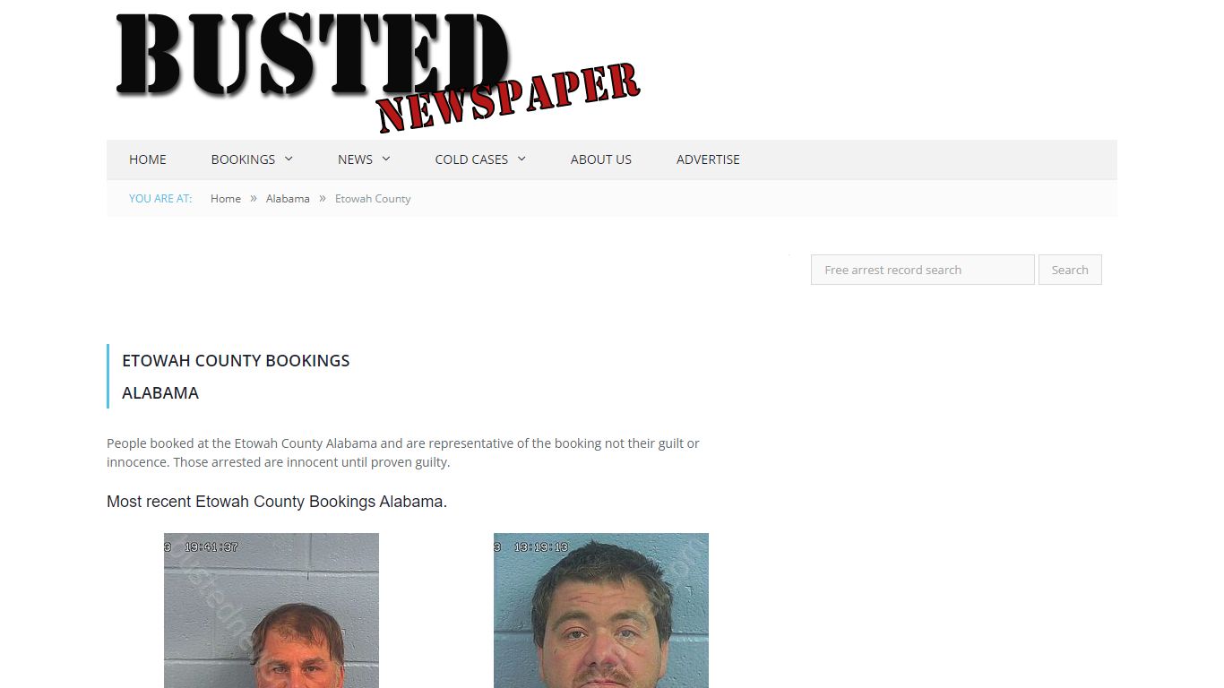 Etowah County, AL Mugshots - BUSTEDNEWSPAPER.COM